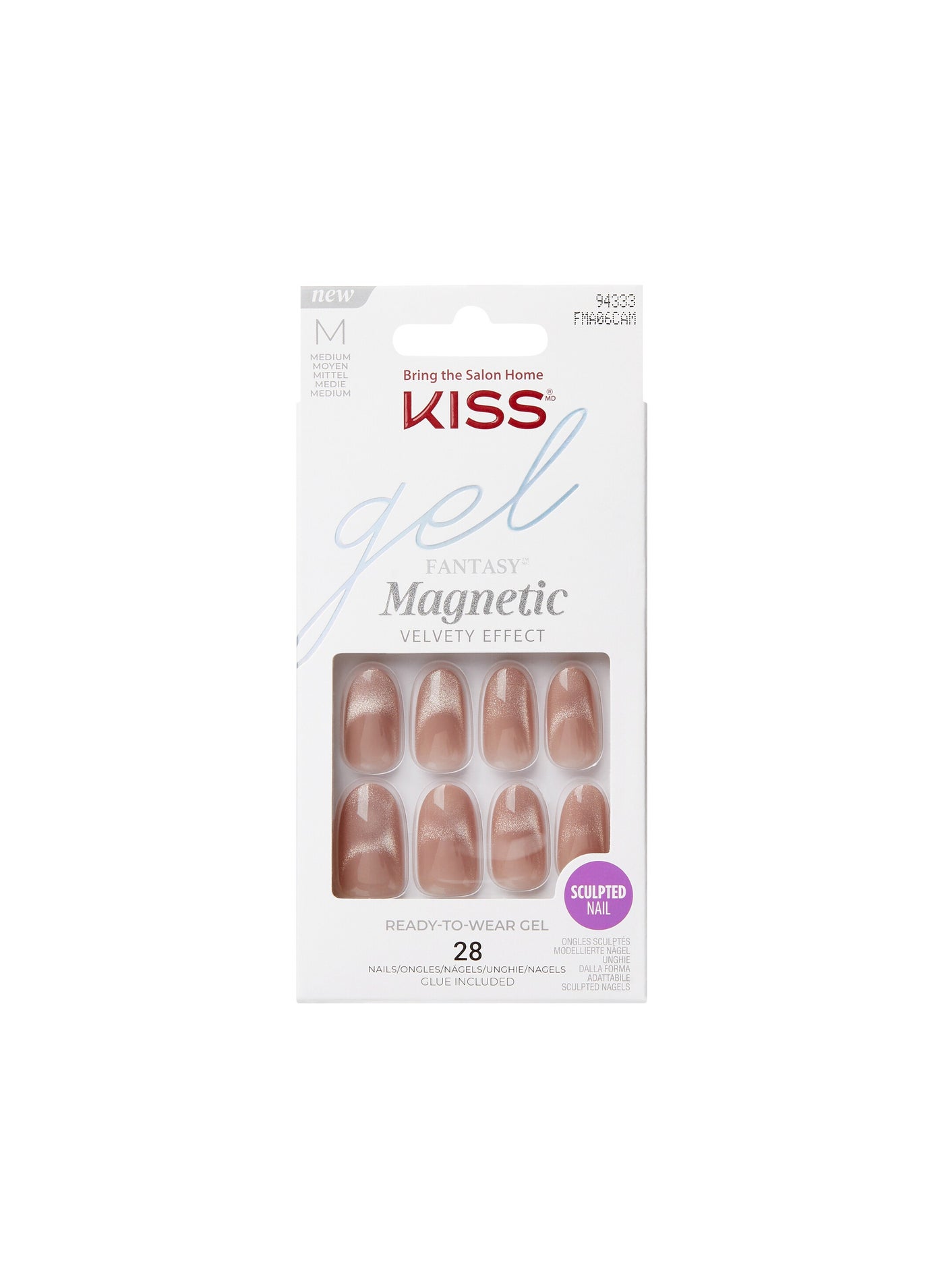 Kiss Gel Fantasy Magnetic Velvety Effect Nails Medium FMA06C