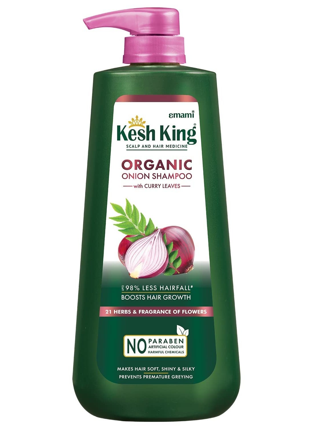 Organic Onion Hair Fall Shampoo With Curry Leaves 600ml
