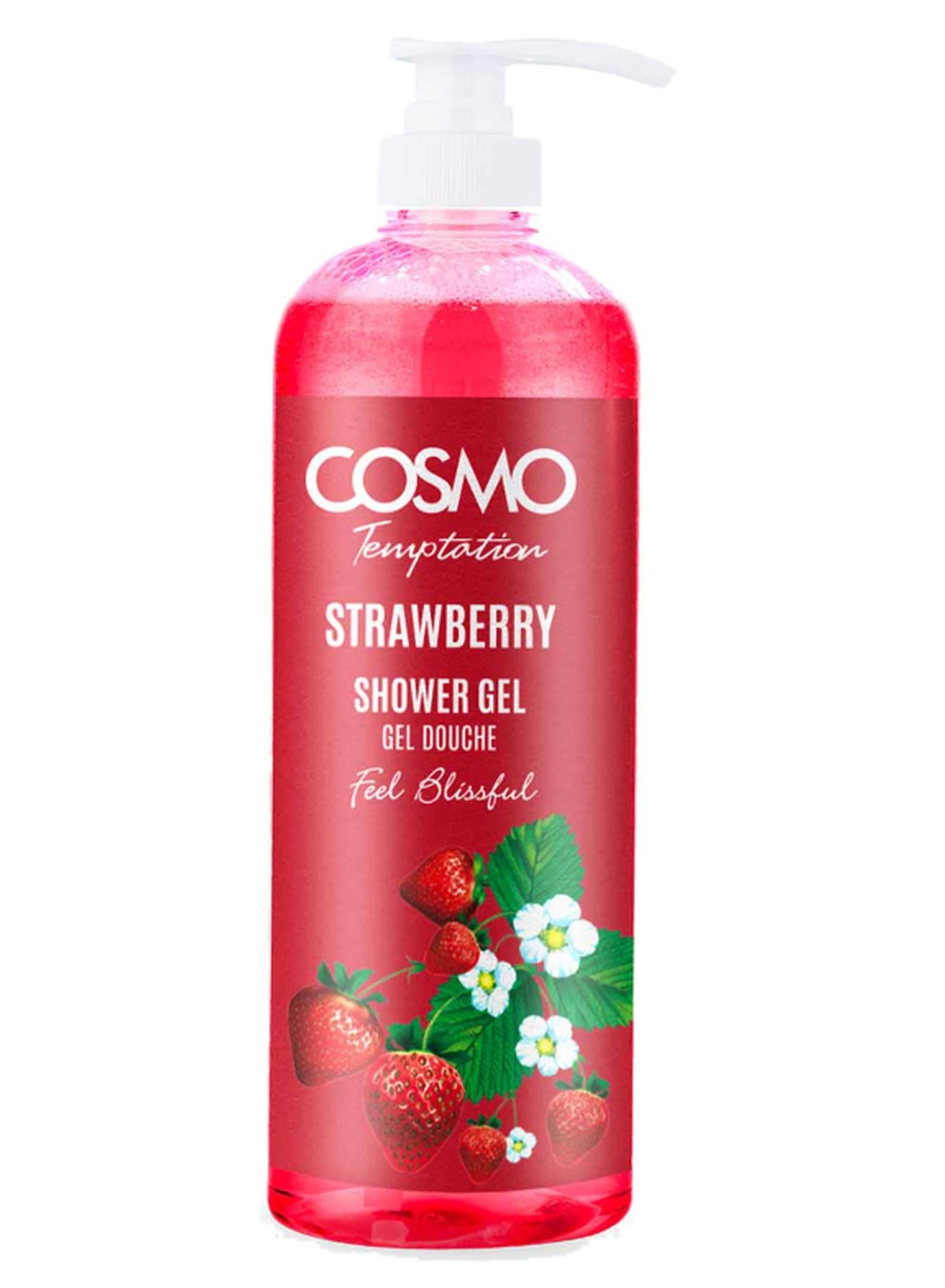 Cosmo Temptation Strawberry Shower Gel 1000ml for Men & Women