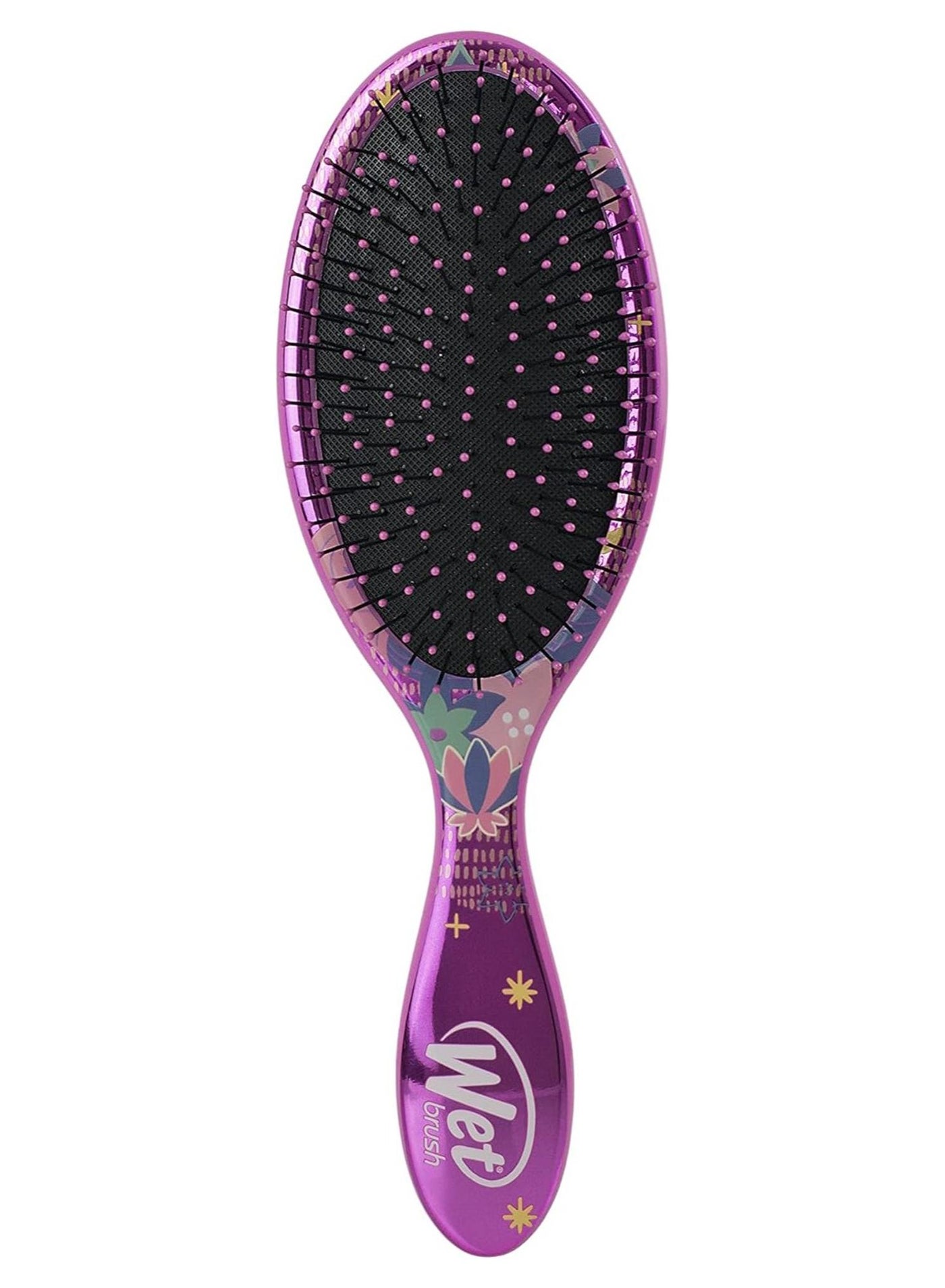 Wet Brush Disney Original Detangler Brush Princess Wholehearted - Jasmine, Dark Purple - All Hair Types - Ultra-Soft IntelliFlex Bristles Glide Through Tangles with Ease
