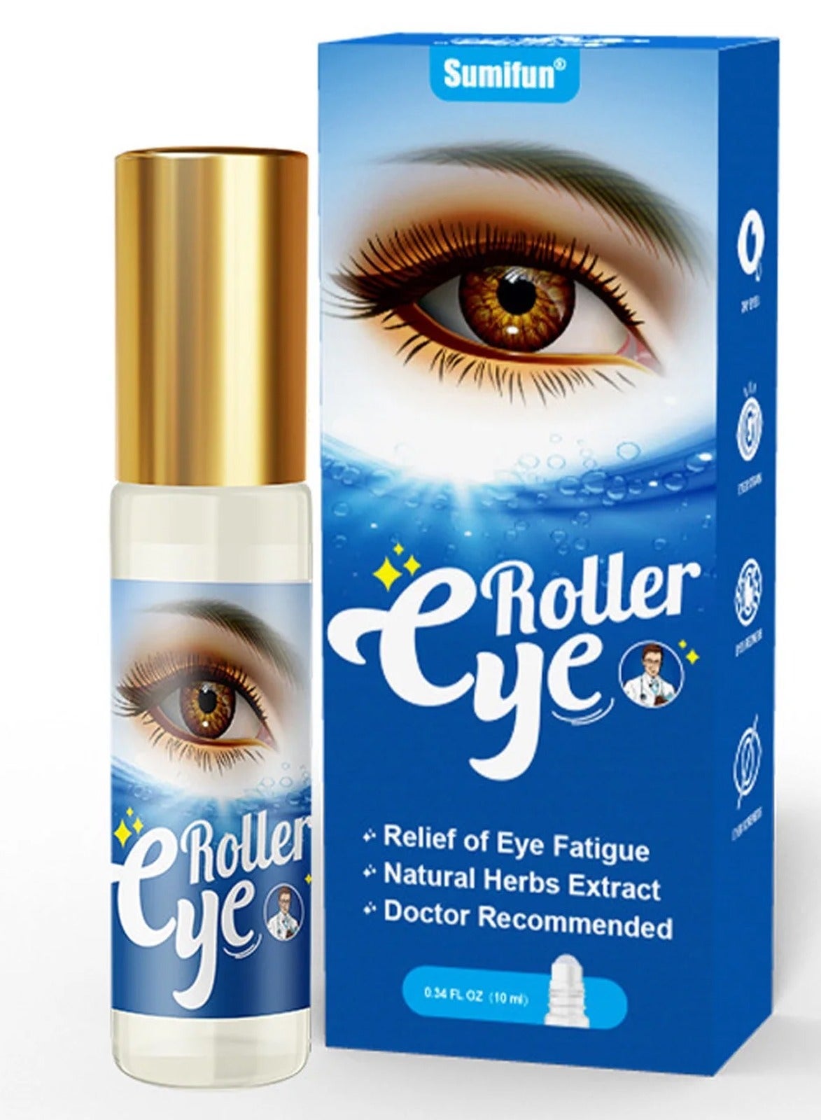 Eye Roller, Visioncare Massage Tool, Eye Ball for Fatigue Relief, Acupuncture Point Stimulator Roller, Eye Health Aid, Daily Use for Everyone