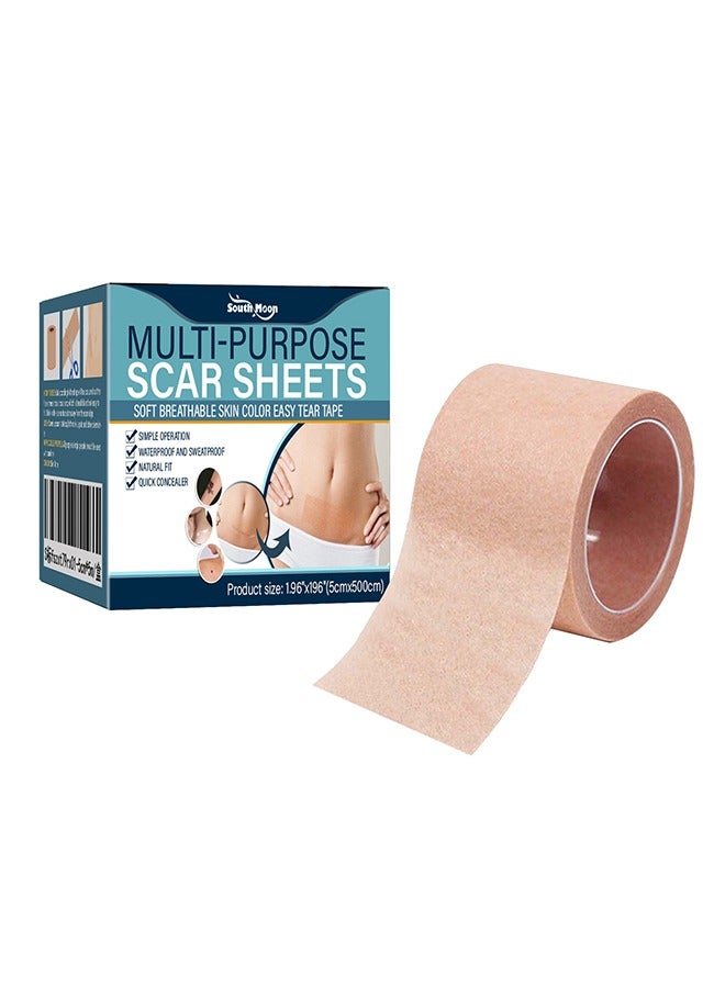 Multi-Purpose Scar Sheets,Soft Breathable Skin Color Easy Tear Tape,Complexion Concealer Patches,Skin Scar Tattoos Acne Scar Patches,Waterproof Complexion Patches