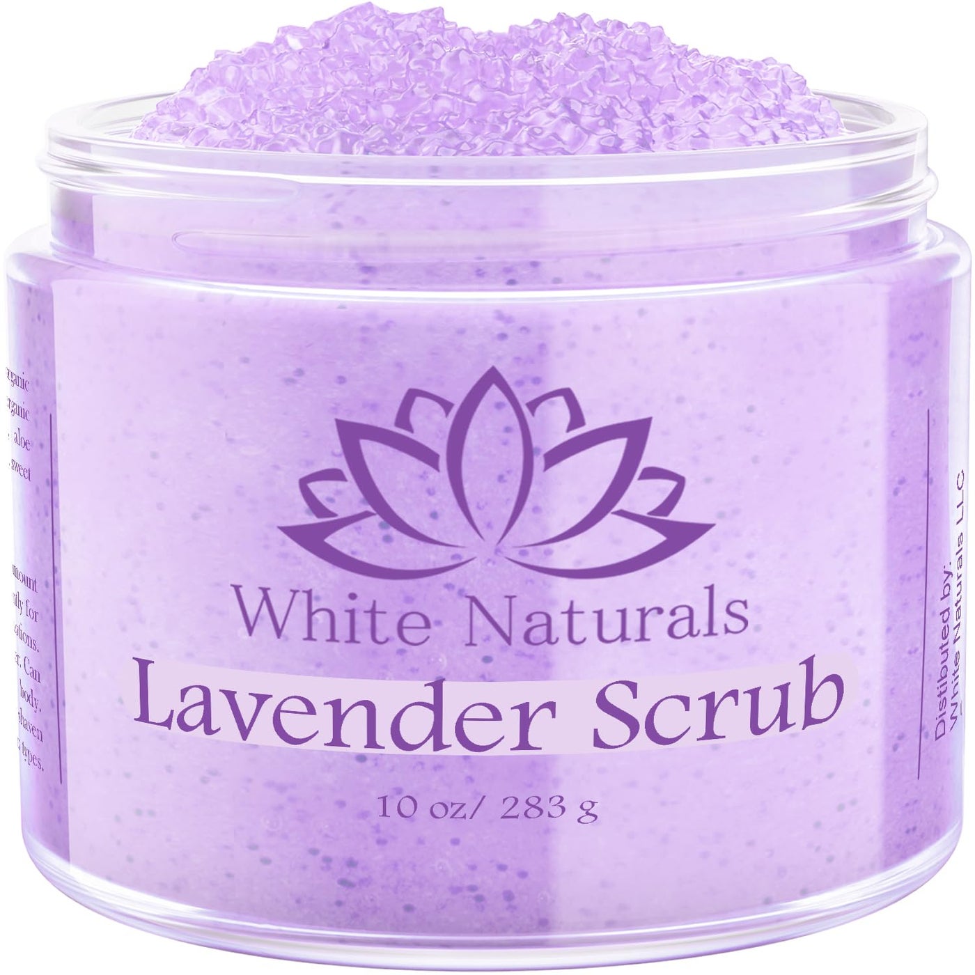 Lavender Oil Body Scrub, Organic Exfoliator for Soft Skin, Pure Exfoliate, Deep Cleanse, Natural Women Exfoliating Dead Sea Salt Face Scrub, Moisturizing Skin, Acne, Cellulite, Scars, LARGE 10oz Jar