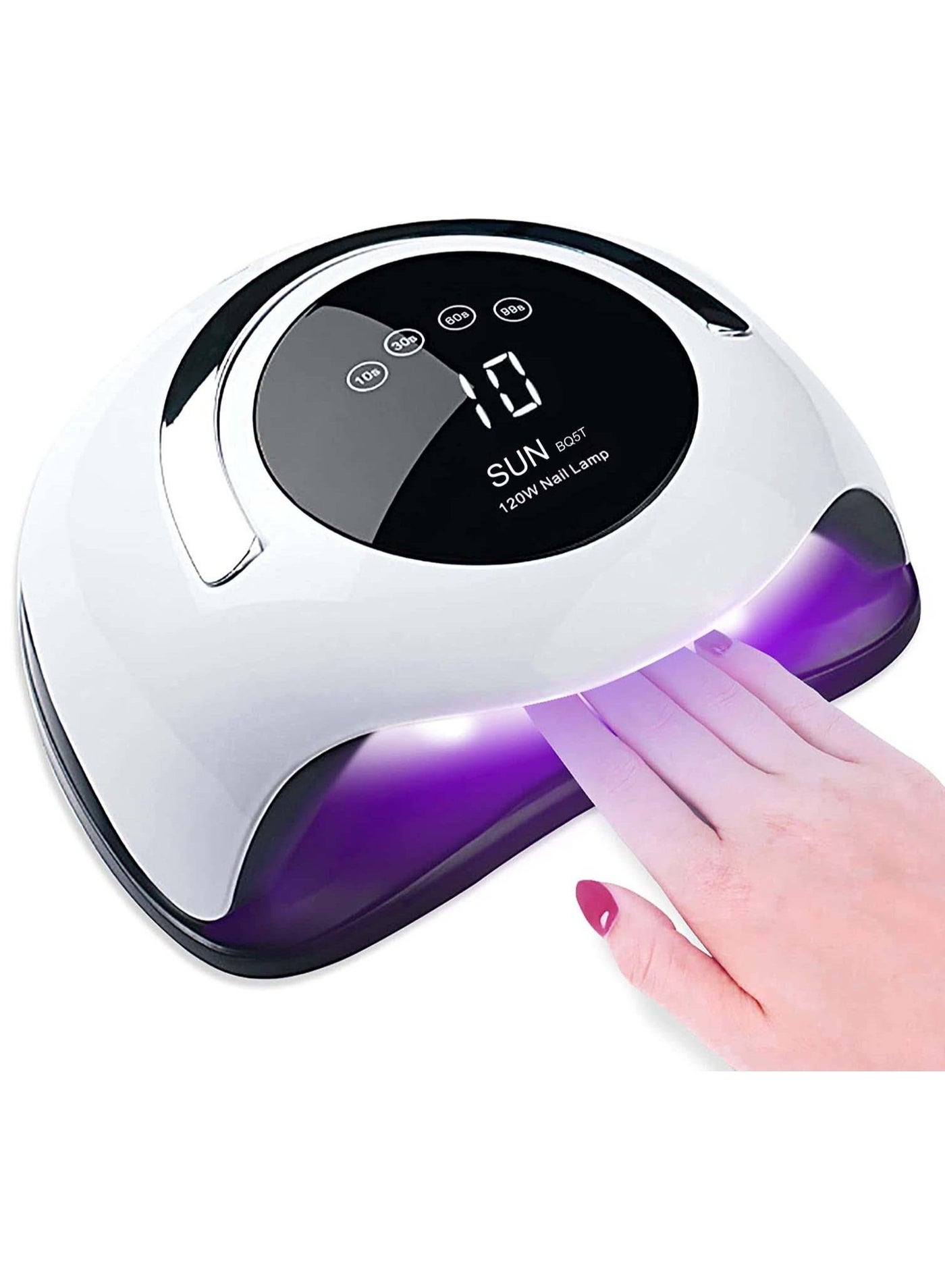 UV LED Nail Lamp, Professional Gel Nail Polish Lamp, Faster Nail Dryer with Touch Screen Portable Handle and Automatic Sensor, Nail Art light Tools for Fingernail&Toenail