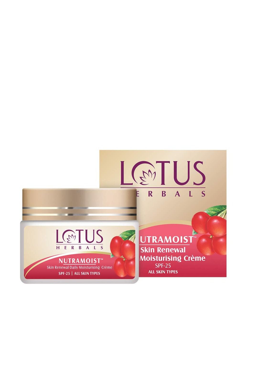 Lotus Herbals SPF 25 Nutramoist Skin Renewal Daily Moisturising Cream 50g