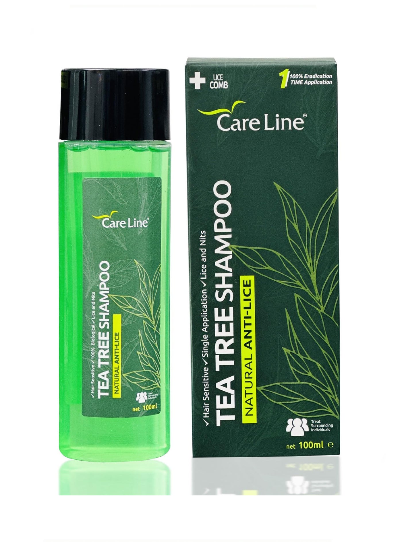 CARE LINE TEA TREE SHAMPOO NATURAL ANTI-LICE 100ML