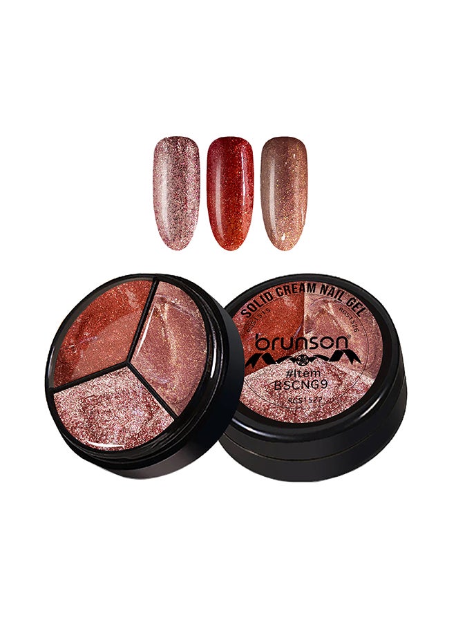 3Colors 3 in 1 Nail UV Gel Polish Cream Gel Nail Polish Soak off Solid Color Gel Glitter Nail Art Manicure 15ml BSCNG9