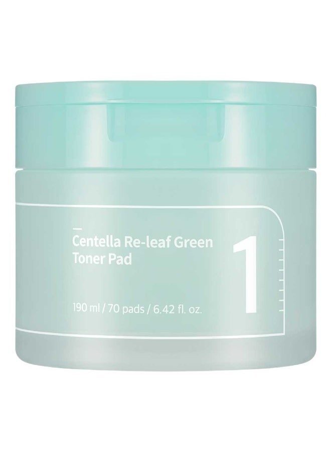 No 1 Centella Re Leaf Green Calming Facial Toner Pads 190ml, Pack of 70's