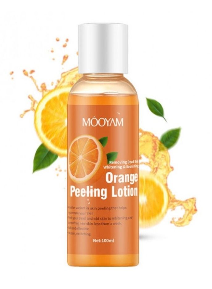 Body Whitening Orange Peeling Lotion 100ml Dead Skin Exfoliating Skin Moisturizing Hydrating Butter Peeling off Wax Remove Dead Skin and Calluses Whitening Skin Lotion for Men & Women
