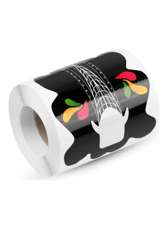 100-Piece Nails Form Nail Art Tips Guide Sticker Multicolour