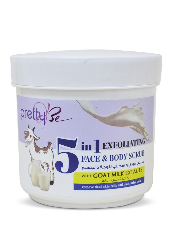 5 in 1 Exfoliating Whitening Scrub With Goat Milk Extracts 550ml