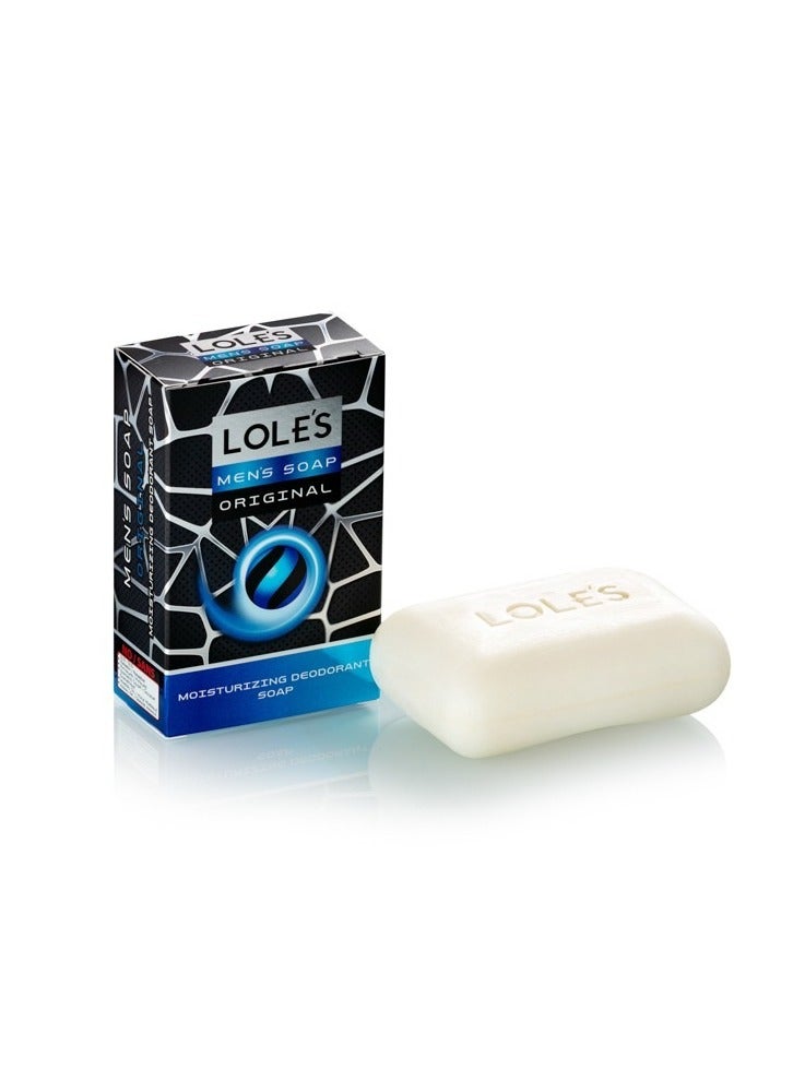 Lole's Men’s Soap Original – Moisturizing Deodorant Bar, SLS-Free, Paraben-Free, No Animal Fat, 100% Vegetable-Based Soap 150g