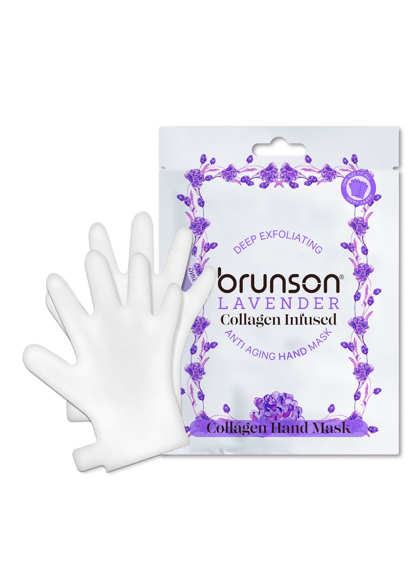 Say Goodbye to Rough Hand – Brunson Lavender Collagen-Infused Anti-Aging hand Peel Mask: Deep Exfoliation for Healthier, Softer hands