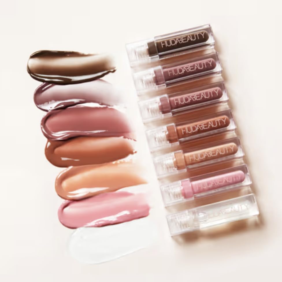 Huda Beauty Faux Filler Extra Shine Lip Gloss - Honey (light peachy nude) .13 oz / 3.9 ml