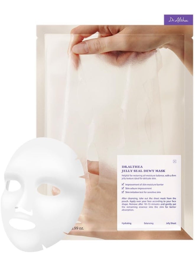 Dr.Althea Jelly Seal Dewy Mask | Hydrate & Restore Balance | Boost Natural Radiance with PhytoPDRN Lotus | Vegan Korean Skincare (Pack of 4)