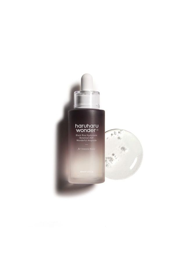Haruharu Wonder Black Rice Botanical 2GF Ampoule 1 fl.oz / 30ml | Facial Serum, EGF Serum, Anti-Aging Serum, Wrinkle Care | Cruelty Free, EWG-Green