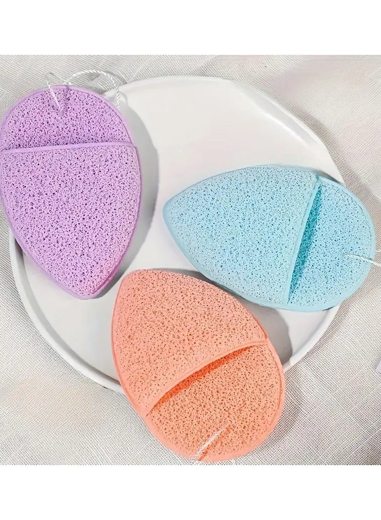 3pcs Multipurpose Konjac Facial Sponges, Gentle Exfoliating Puff For Deep Cleaning, Makeup Removal & Skin Care, Soft And Non-Irritating For All Skin Types, Face Cleansing Glove Design