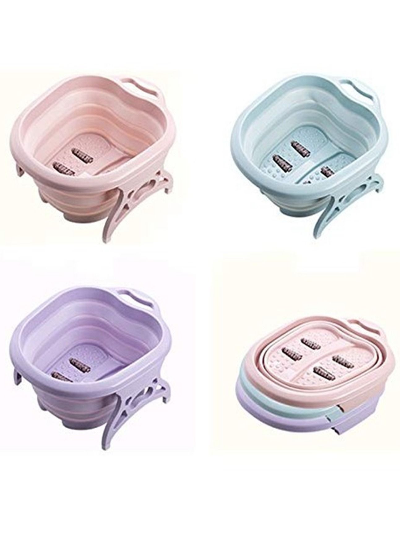 Foot Tub Massage Bucket Foldable With Massage Roller Foot Spa Pedicure Buckets Suitable For Home Spa Pedicure Relieve Stress