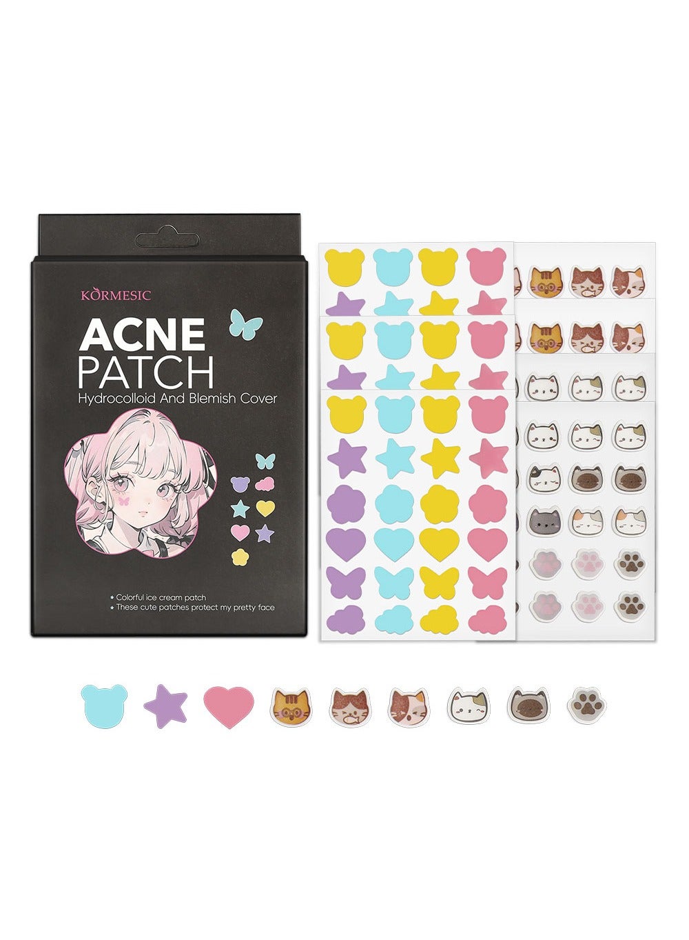 Pimple Patch,Acne Patch, Star Patches for Face 192Pcs - Acne Pimple Patches with Hydrocolloid and Salicylic Acid  for Covering Zits, Blemishes, Dark Spots