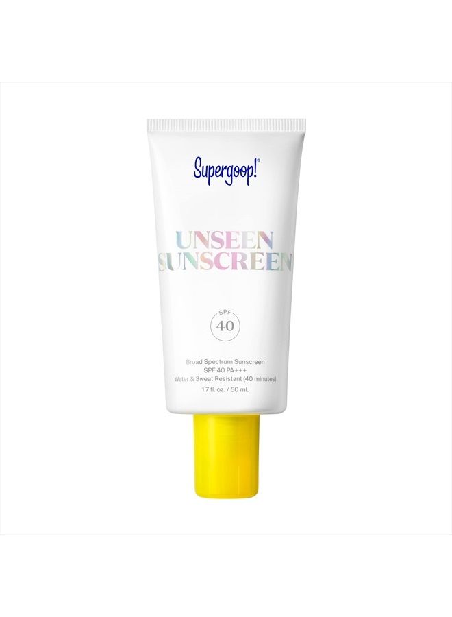 Unseen Sunscreen - SPF 40-1.7 fl oz - Invisible, Broad Spectrum Face Sunscreen - Weightless, Scentless, and Oil Free - For All Skin Types and Skin Tones