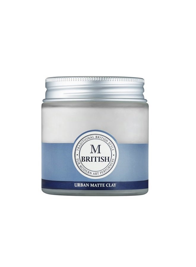 Urban Matte Clay Wax - 100g (3.53oz) | Approved by Barbers & Stylists | Strong Hold, Natural Matte Finish