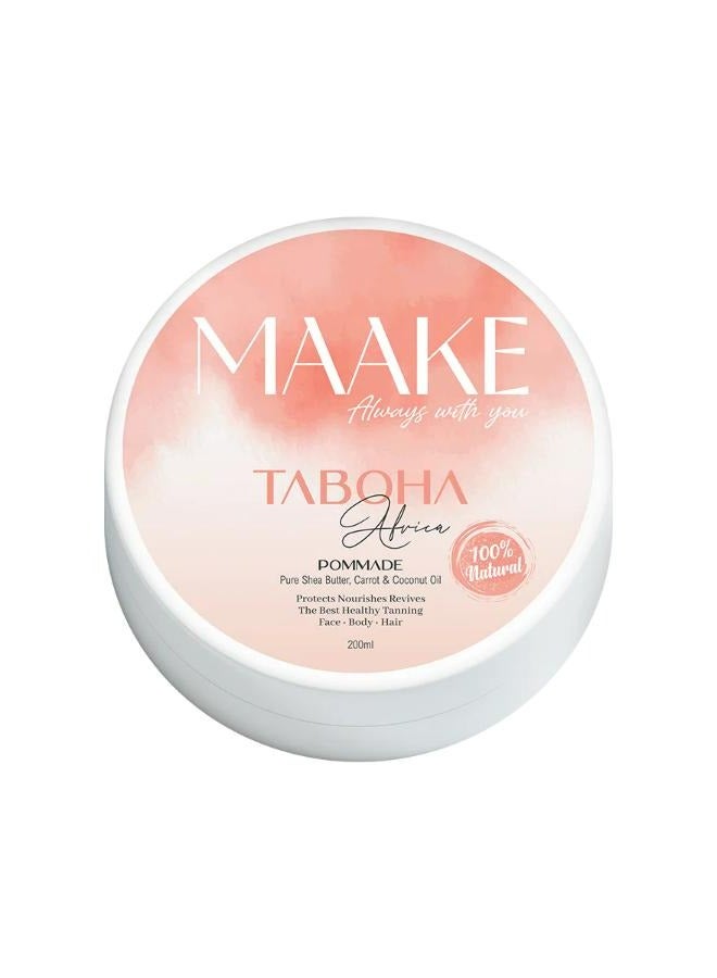 Taboha Pommade Pure Shea Butter Carrot And Coconut Face And Body And Hair 200 ML