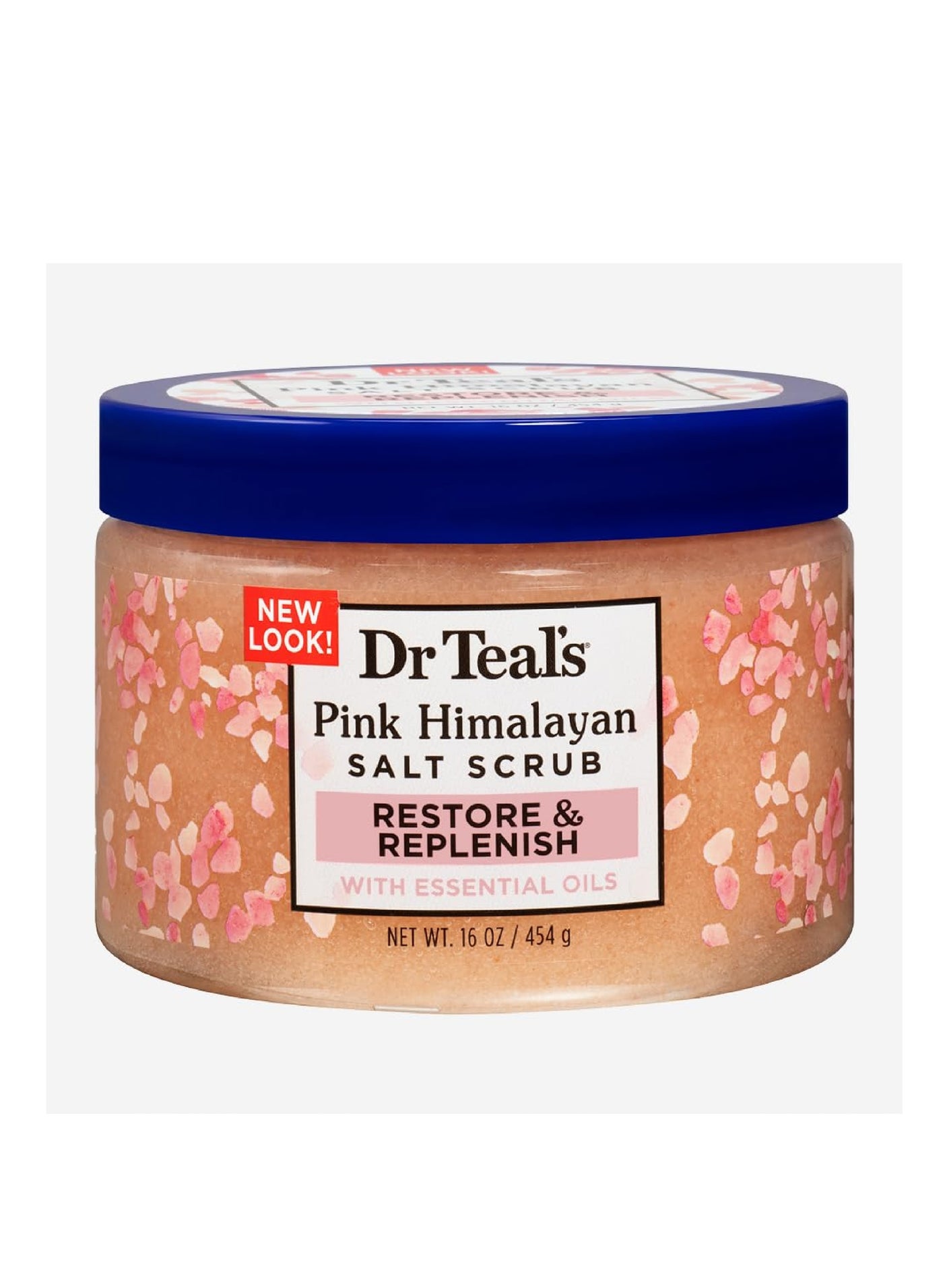 DR.TEALS PINK HIMALAYA SALT BODY SCRUB RESTORE&REPLENISH 454GM