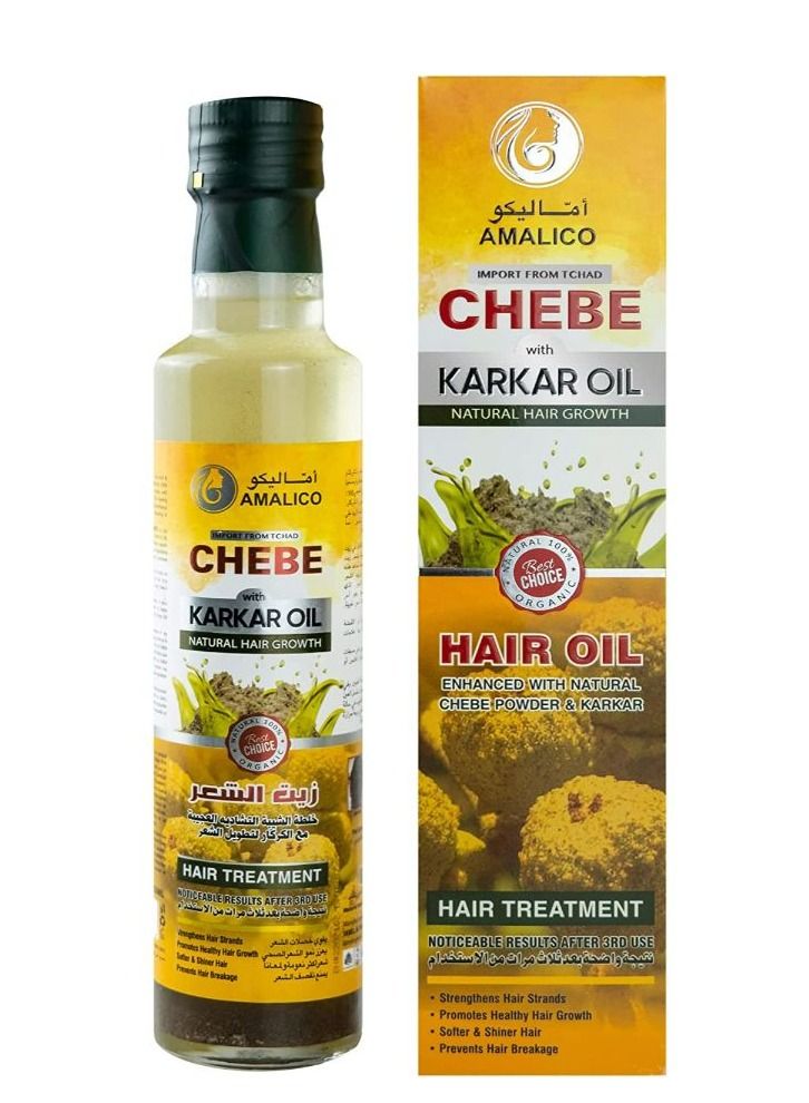 Amalico Chebe Powder for Hair Growth 2-in-1 Karkar Oil- 250ml