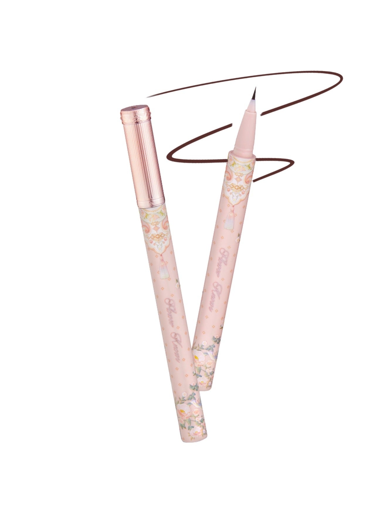 Butterfly Cloud Collar Liquid Eyeliner Ultra-fine Tip Smuge-proof Formula Smooth Eyeliner Pen -Tea Brown
