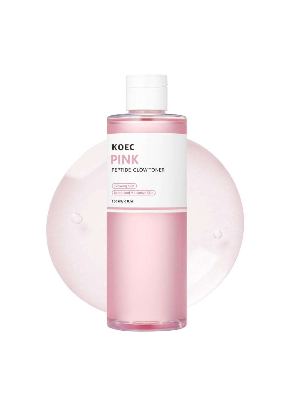 Pink Peptide Toner - Pink Glow Toner for Skin Boosting, Soothing and Calming, Uneven Skin Tone, Repair and Moisturize Skin for All Type,180ml