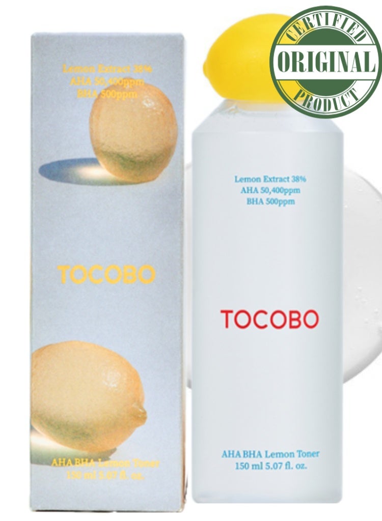 TOCOBO AHA BHA Lemon Toner for Smoother, Brighter & Clearer Skin