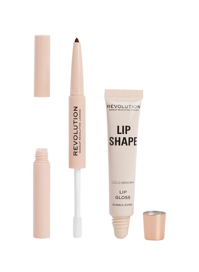 Makeup Revolution Lip Lift Kit Coco Brown