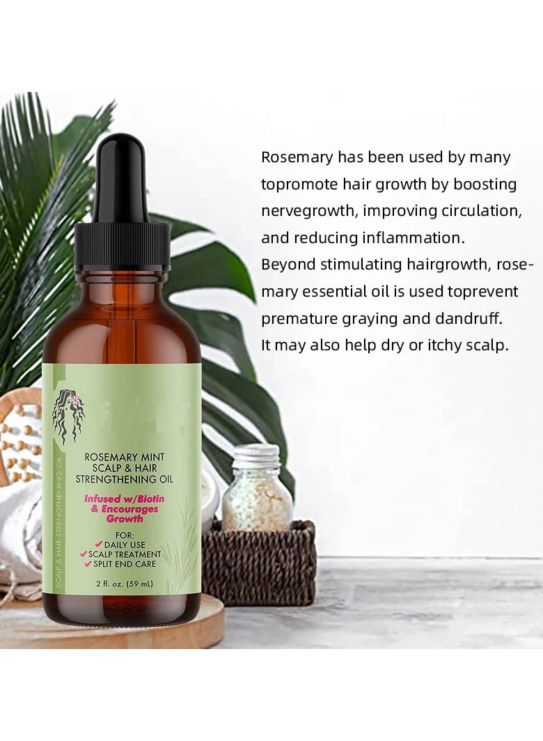 Rosemary Oil for Hair and Scalp (90 ml), 100% Natural Pure Essential Rosemary Oil Hair Growth, Strengthening for Healthy Hair Growth, Stimulates Hair Growth