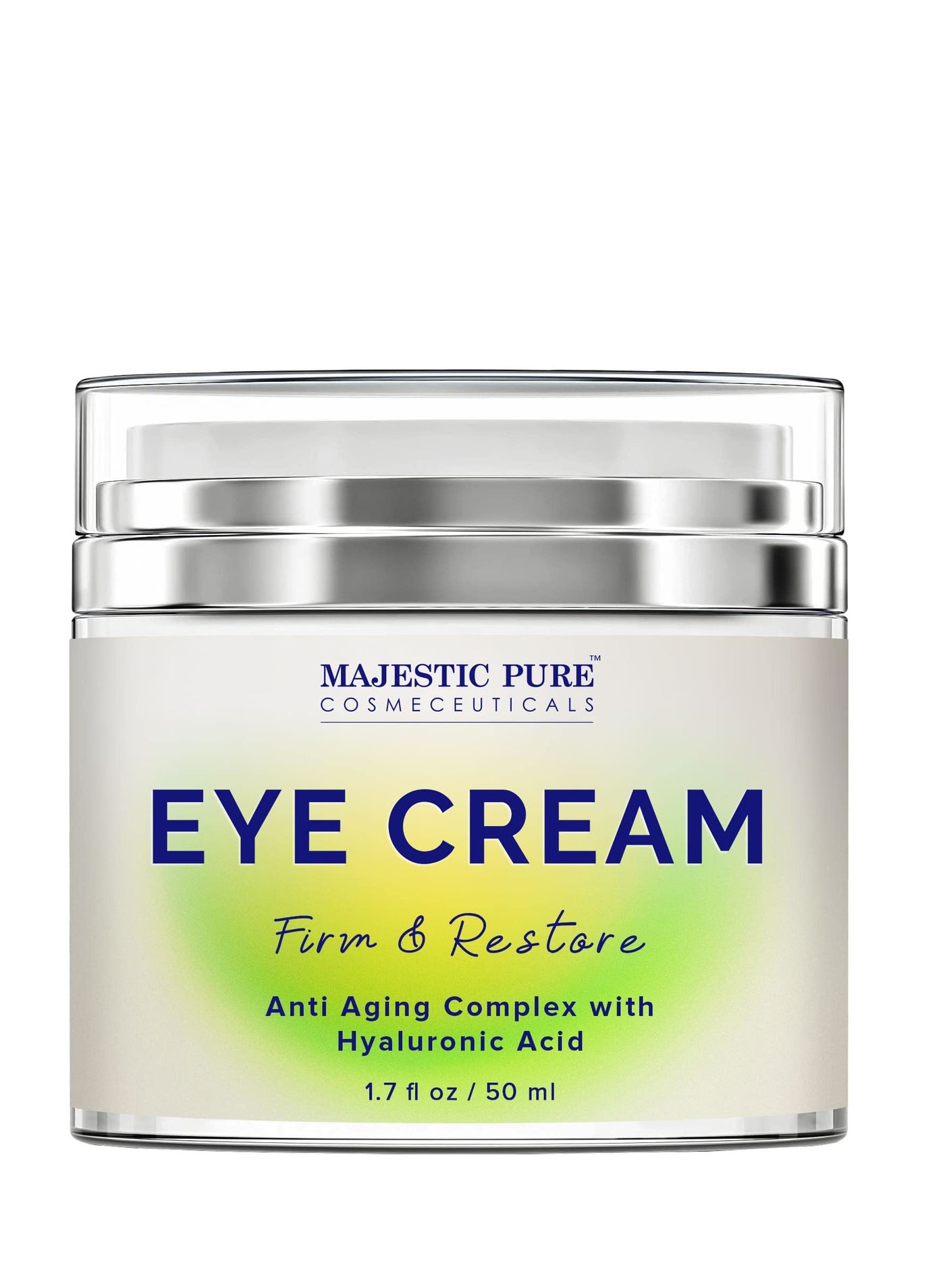 Under Eye Cream with Hyaluronic Acid - Anti Aging & Firming - Reduces Appearance of Dark Circles, Puffiness, Eye Bags & Crow’s Feet - Youthful & Bright Appearance - Men and Women - 50ml