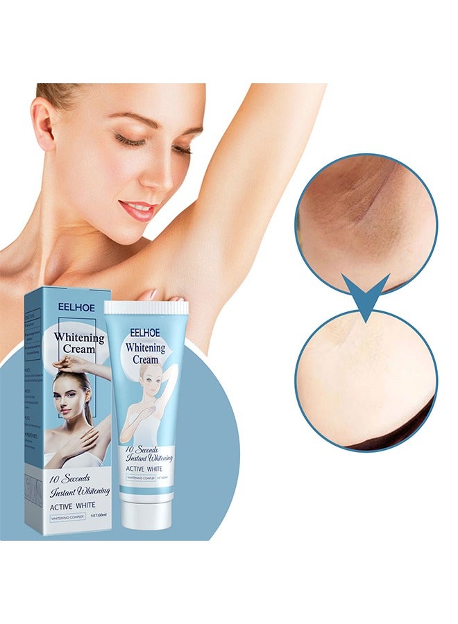 Whitening Body Armpit Whitening Cream Legs Knees Private Parts Skin Whitening Cream, Body Skin Lightening Bleaching Cream for Moisturizing Body Lotion Brightening
