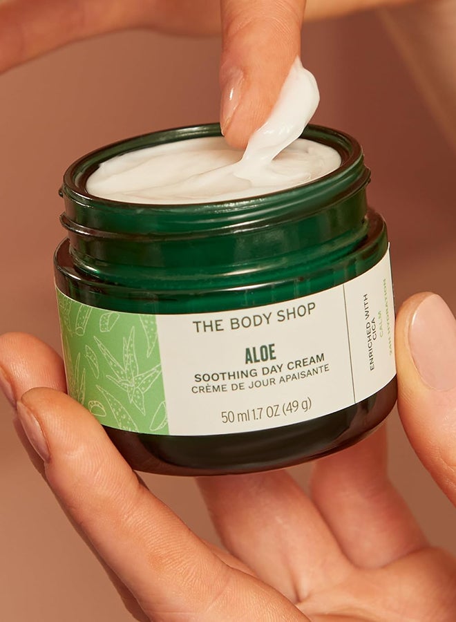 Aloe Soothing Day Cream for Sensitive Skin – 48Hr Hydration with Cica & Community Fair Trade Aloe Vera | Lightweight Fragrance-Free Vegan Moisturizer, 50ml - image 2