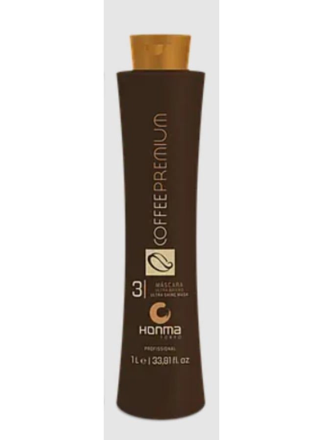 Mascara Brilho Ultra Shine Mask Coffee Brazilian Keratin Step 3 1 Liter
