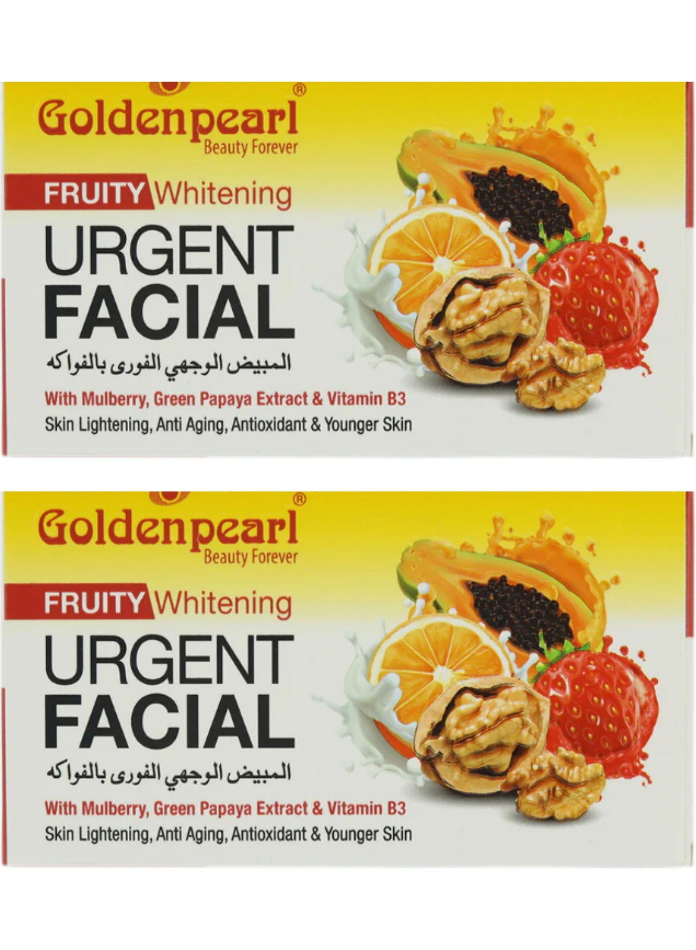 Golden Pearl Urgent Facial Fruity Whitening 25 ML 2 PCS