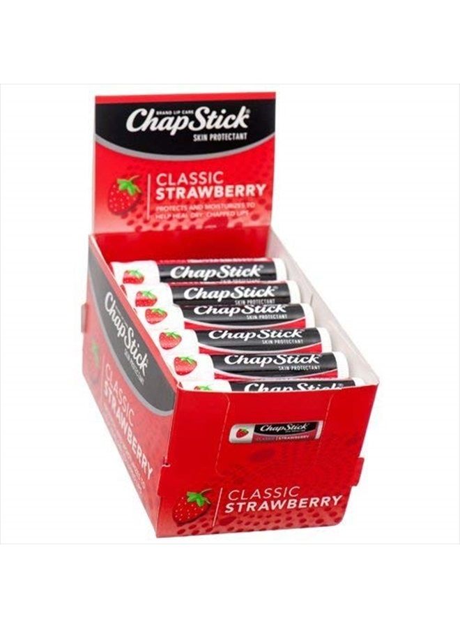Chapstick Classic Strawberry 0.15oz - Pack of 24 - Skin protectant moisturizer
