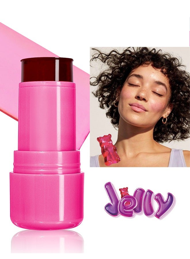 Blush Lip Stick - Jelly Lip & Cheek Tint Blush Cream,Fruit Jelly Blush and Lip Tint Stick #03
