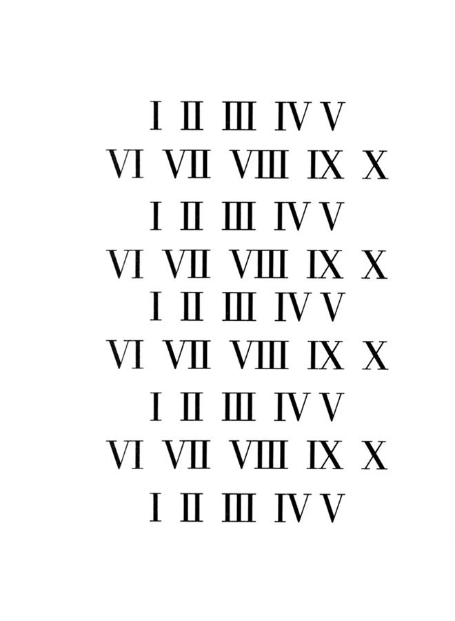 Roman Numerals Numbers Number Halloween Cosplay Temporary Tattoos Tattooing Body Stickers Makeup Kit