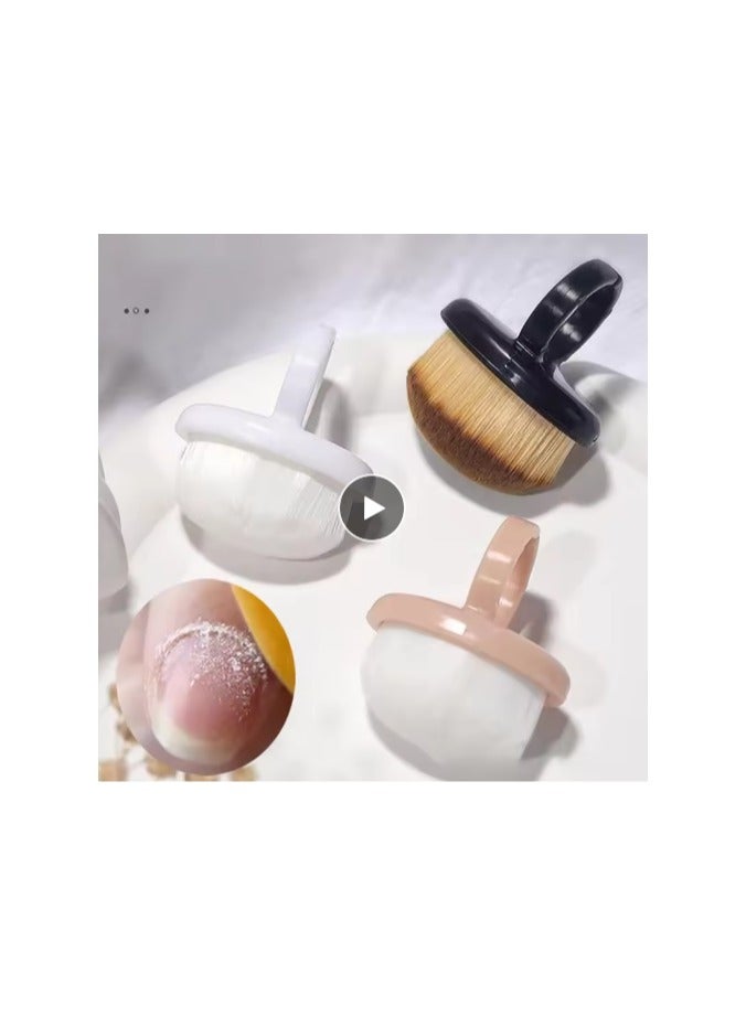Nail Ring Dust Brush Remove Nail Dust Acrylic UV Gel Polish Powder Cleaning Tool Adjustable Makeup Brushes Manicure Accessories