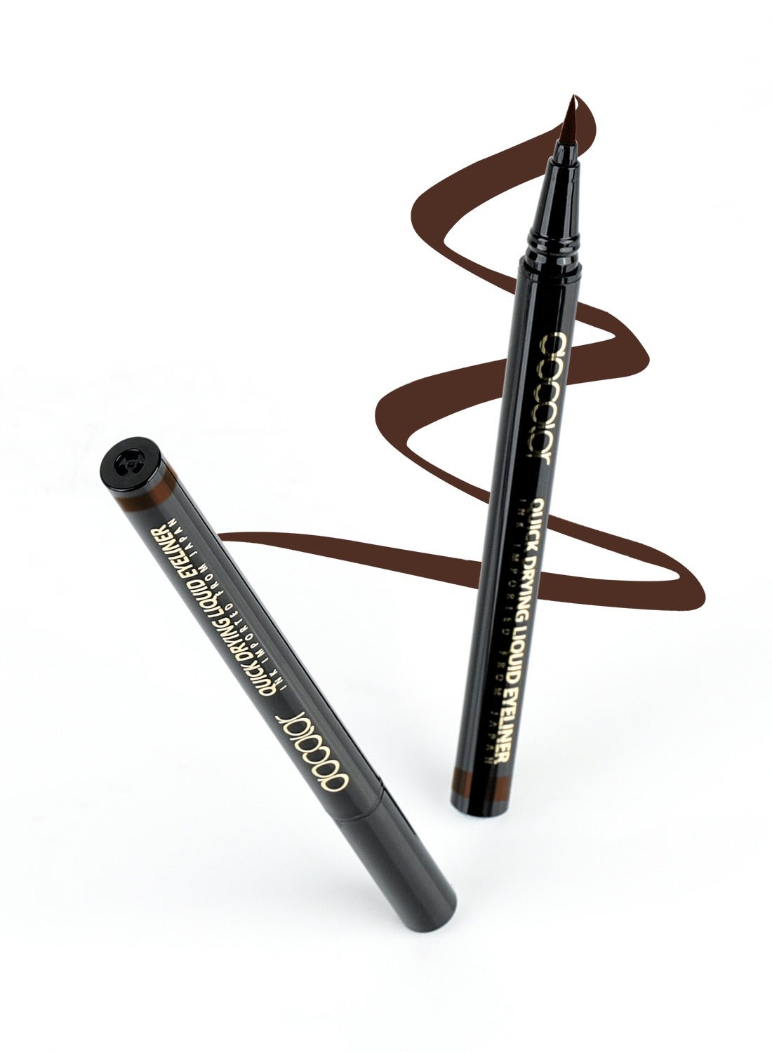 Rich Brown Waterproof Liquid Eyeliner – Precision Tip for Smudge-Proof Cat Eyes