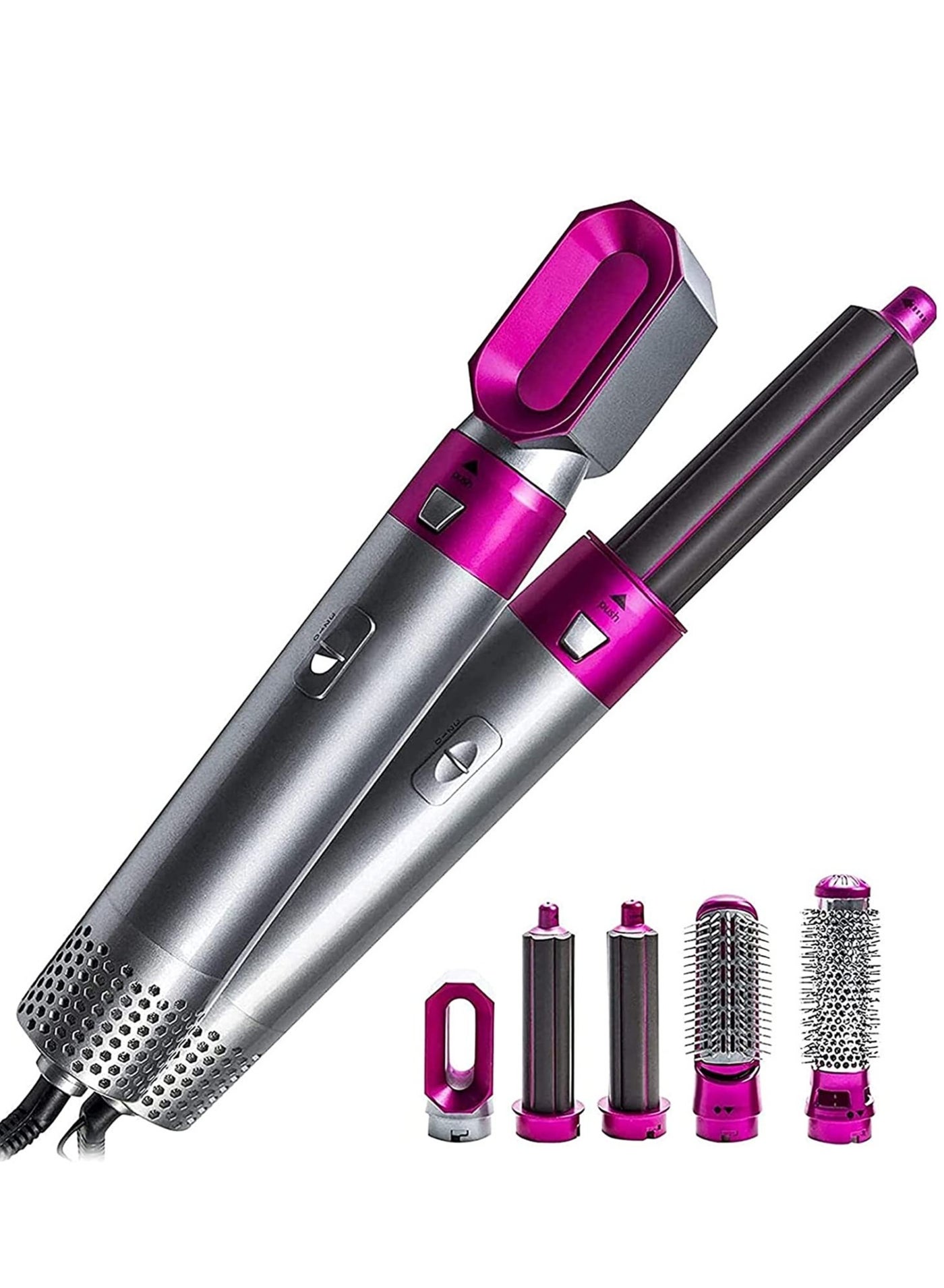 Negative ion Hair Dryer 5 in 1 hot air Styler Multi-Function Hair Dryer Brush Styler Curler Curling Iron Rotating Straight Hair Styling Tool