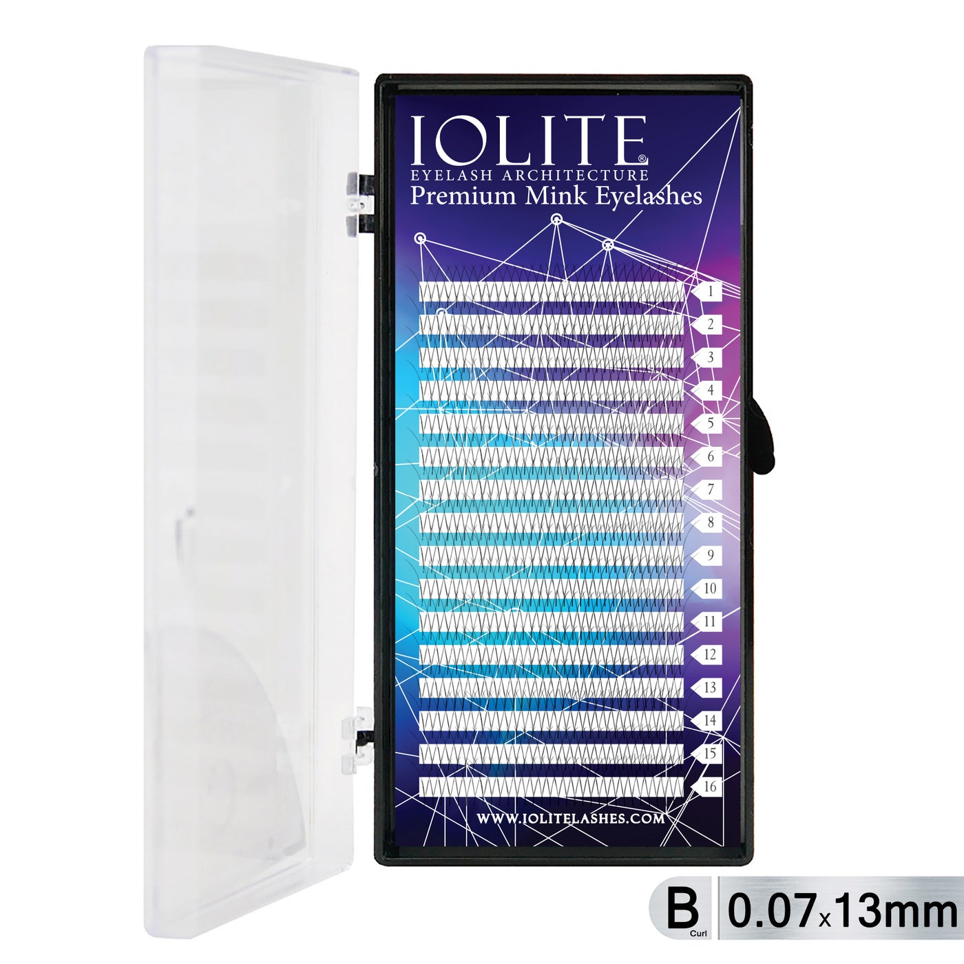 False Lashes Y-Shaped Premium Mink Lash Extensions - 13mm, 0.07T, B Curl, Soft Natural Individual Lashes for Professional Use IPMYB7T13