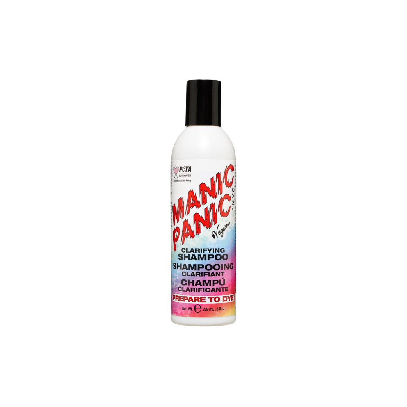 MANIC PANIC Prepare to Dye Clarifying Shampoo for Women & Men - Sulfate Free Shampoo For Color Treated Hair - Remove Product Build Up & Prepare for Coloring - Vegan & Cruelty-Free (8oz)