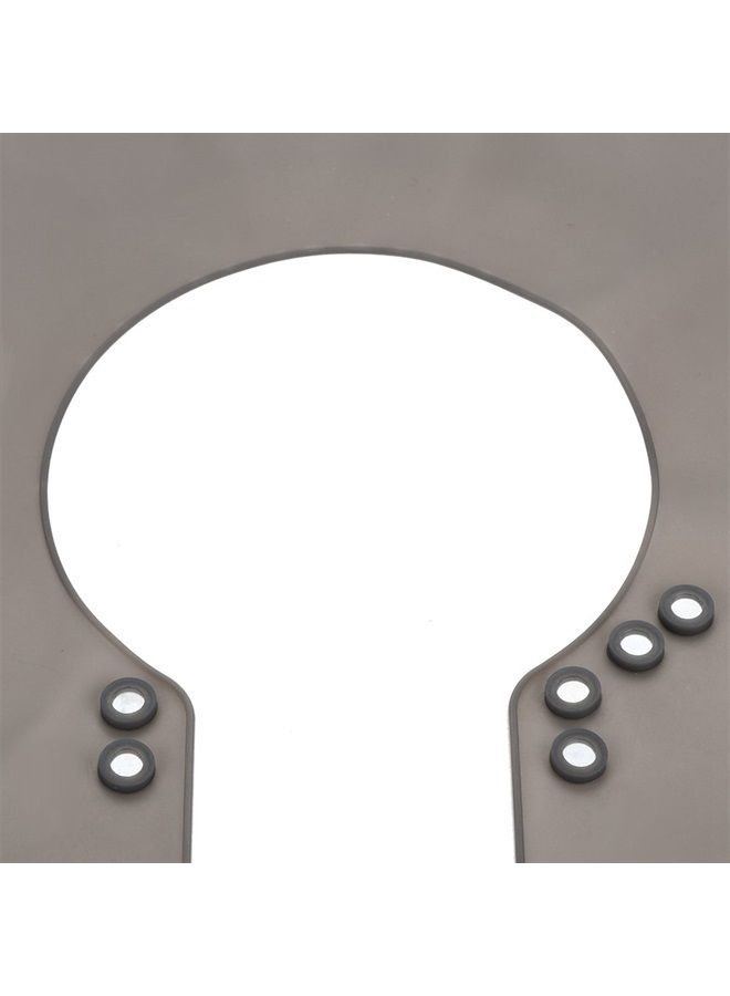 Hair Cutting Collar, Waterproof Haircut Cape Hair Cutting Cape Neck Fitting Accessories Hair Shawl Neck Guard Wrap Magnet Clasp Design Hair Dye Silicone Pad Haircut Neck Apron(Grey)