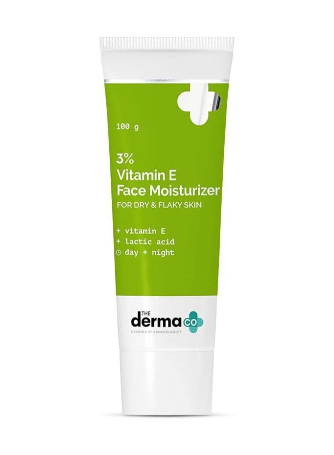 3% Vitamin E Face Moisturizer Cream With Vitamin E And Lactic Acid For Dry And Flaky Skin - 100 G