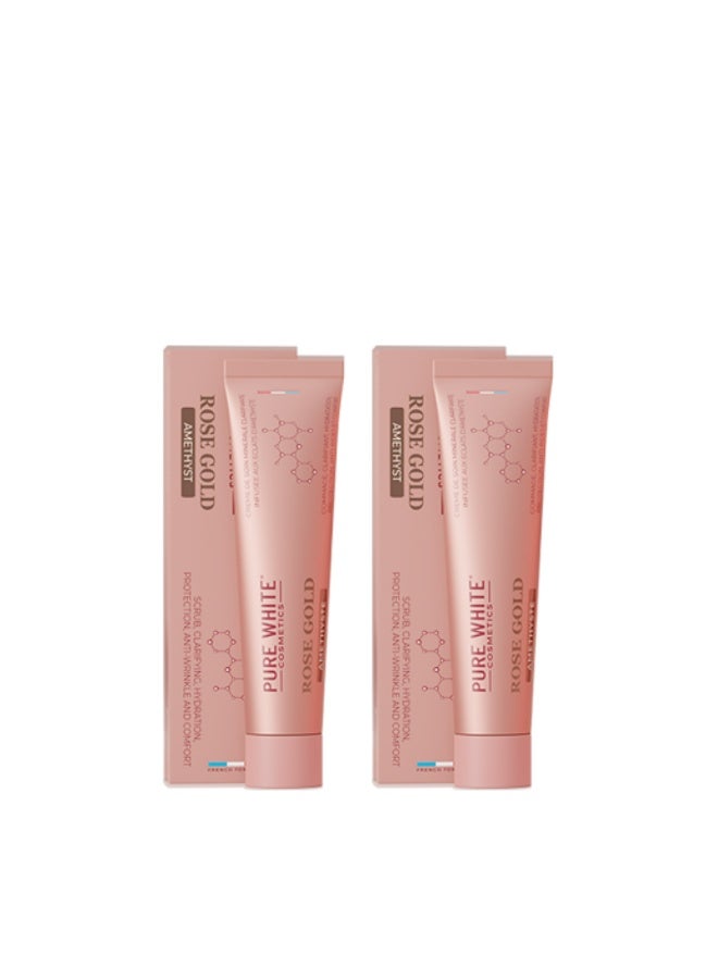 Pure White Rose Gold Amethyst Clarifying Anti Aging Cream 40 ML 2 Pcs