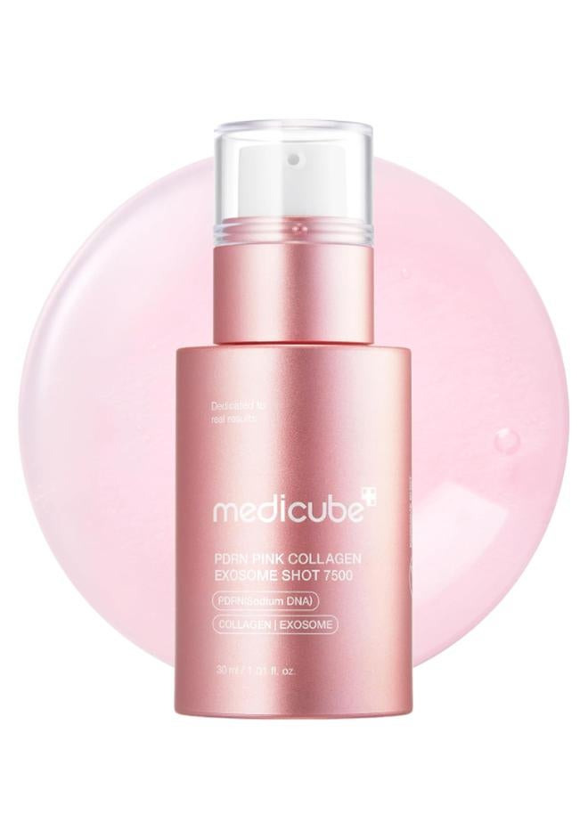 PDRN Pink Collagen Exosome Shot Serum 7,500 PPM | Liquid Skin Booster | Exosome, Salmon DNA PDRN, Spicules | Uneven Skin Tone, Pore Care, Skin Texture | Korean Skin Care